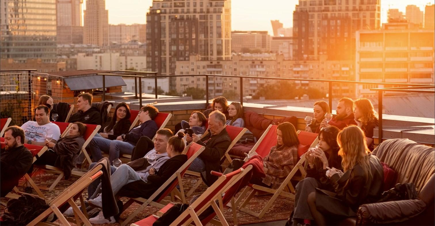 Sunset on the roof