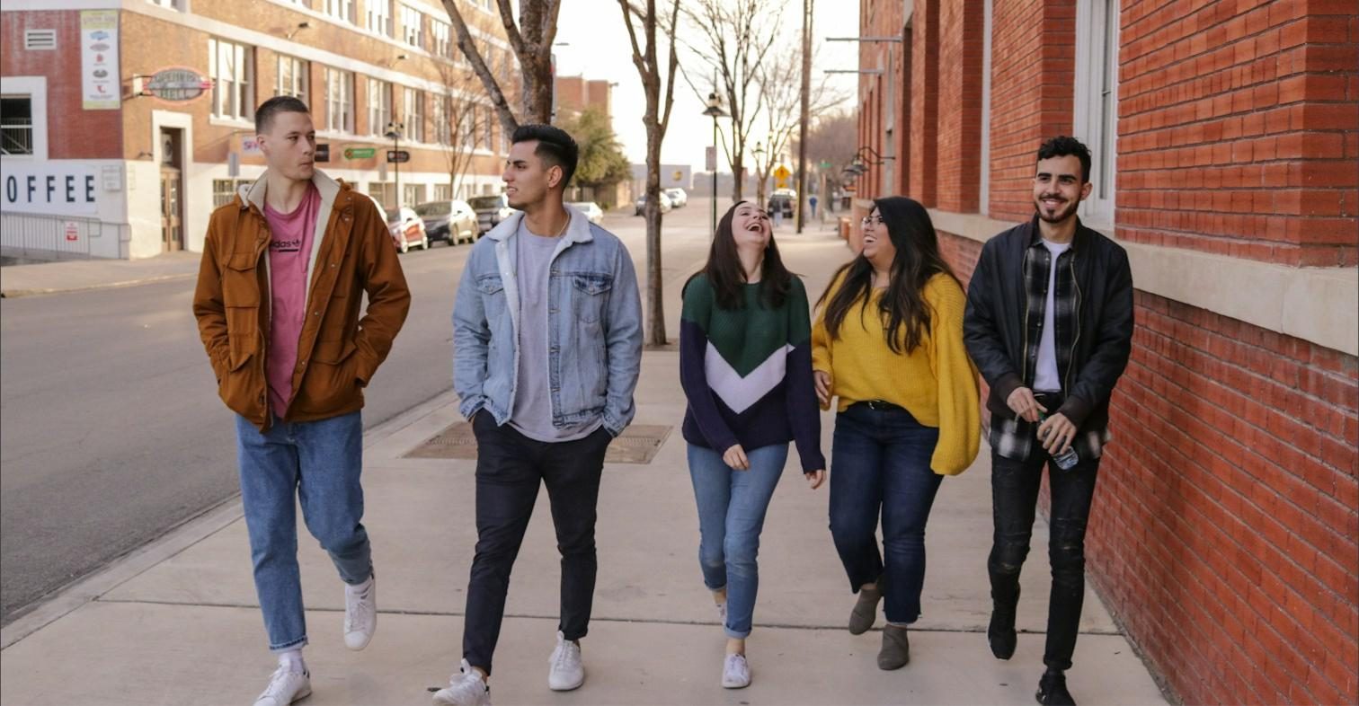 Friends downtown