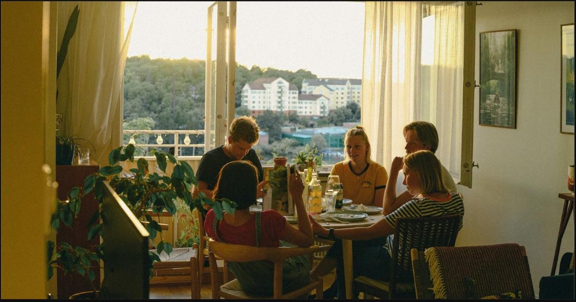 Dinner with the windows open