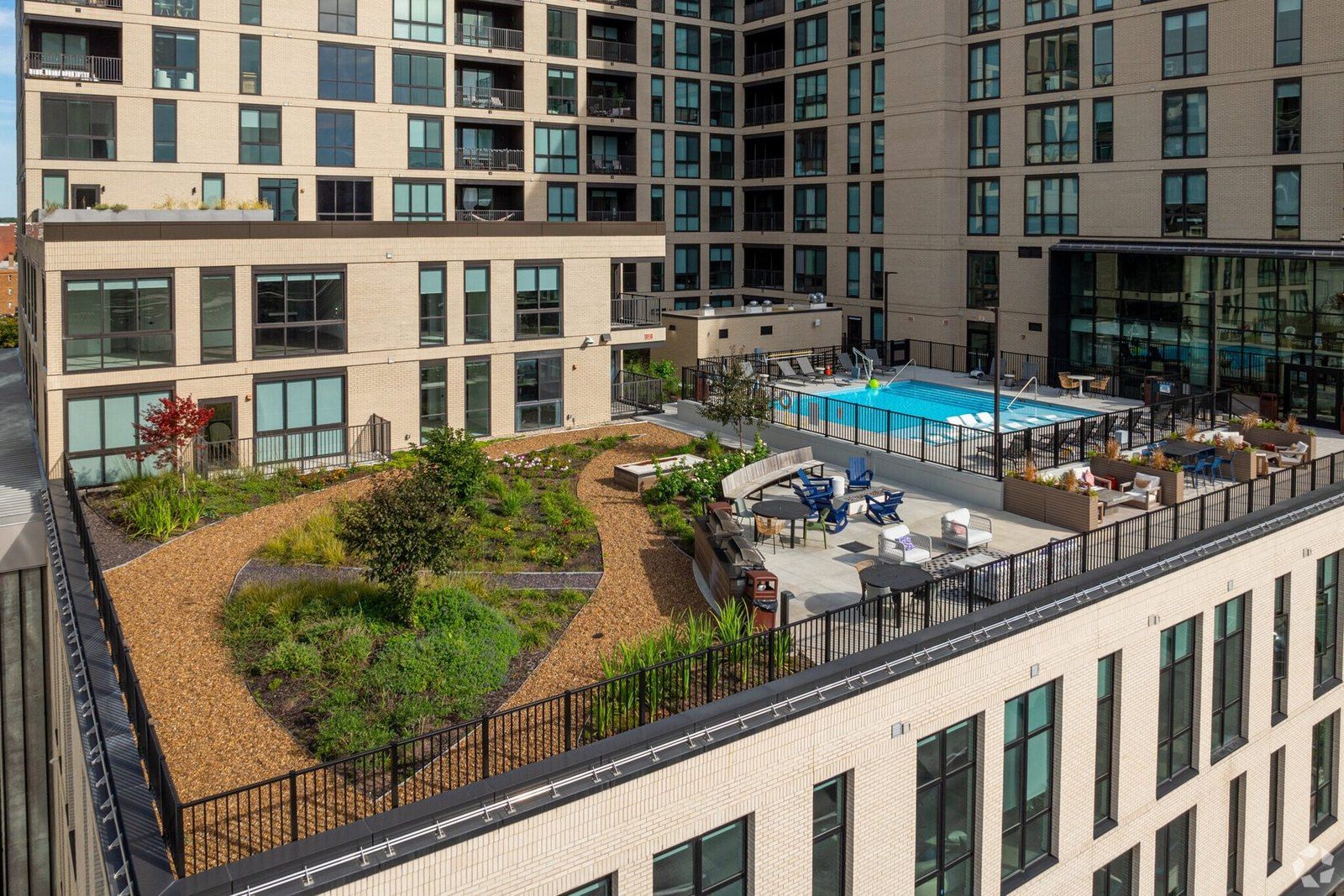 The rooftop garden at Industry Indianapolis